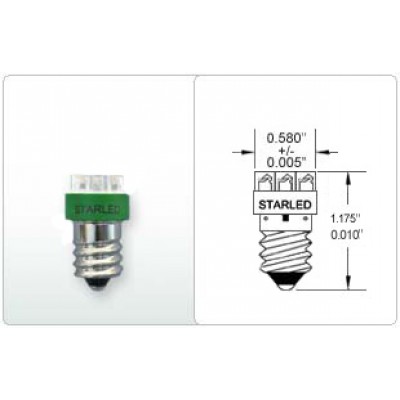 6S6 CANDELABRA SCREW BASE 123 (FLAT-TOP LEDS)