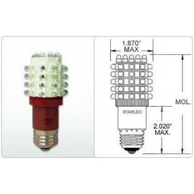 EDISON BASE WARNING LIGHT W/ ONE VERTICAL ROW