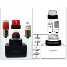 STARLED SPECIAL PILOT LAMP (SMALL)  (Mounting Dia. Hole is 0.630\" Panel thickness is 0.040\" to 0.280\" )